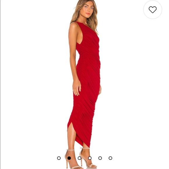 Red Norma Kamali Diana gown - Picture 2 of 5